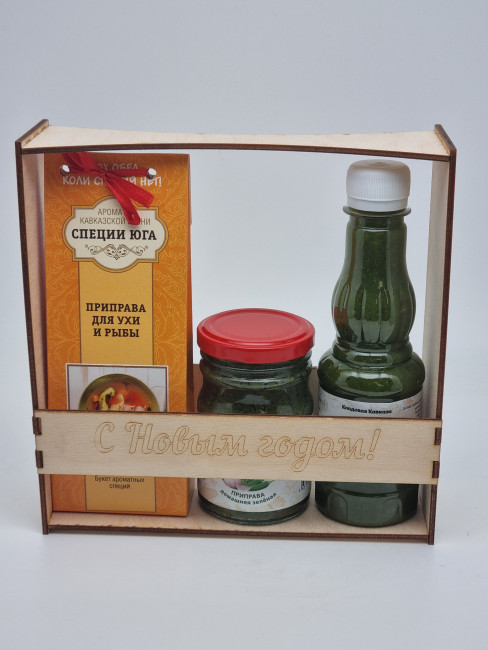 Ассорти для рыбы "Соус, аджика зеленая, смесь специй" №2 с новым годом Ассорти для рыбы "Соус, аджика зеленая, смесь специй" №2 с новым годом