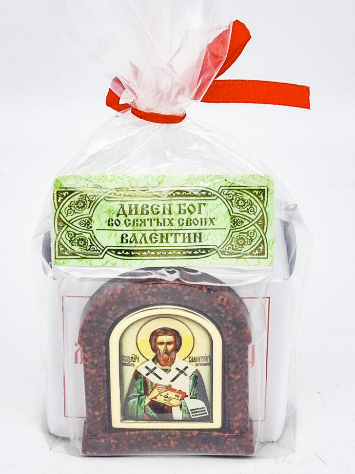 Черный чай ручной сбор печной сушки монастырский травник 35гр +именная икона Валентин в подарок