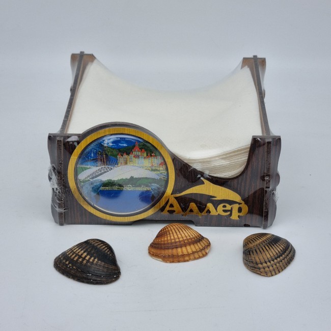 Салфетница из дерева коричневая Салфетница из дерева коричневая