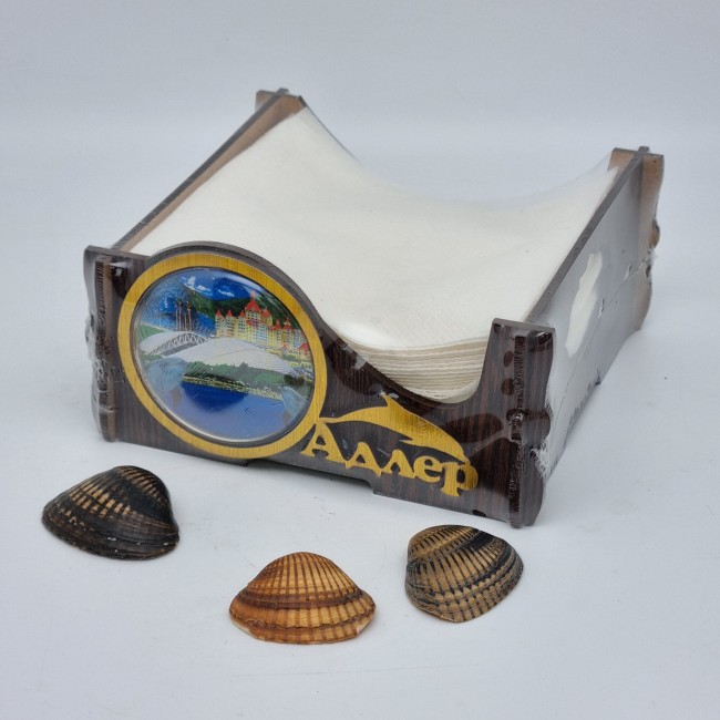 Салфетница из дерева коричневая Салфетница из дерева коричневая