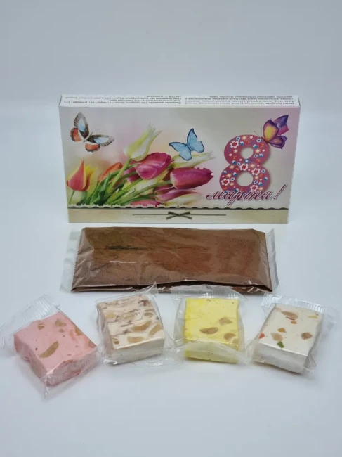 Набор Праздничный кофе и нуга с 8 марта Набор Праздничный кофе и нуга с 8 марта