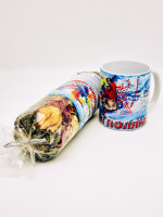 Краснополянский чай "Горный воздух" 100гр в кружке лыжник 200мл