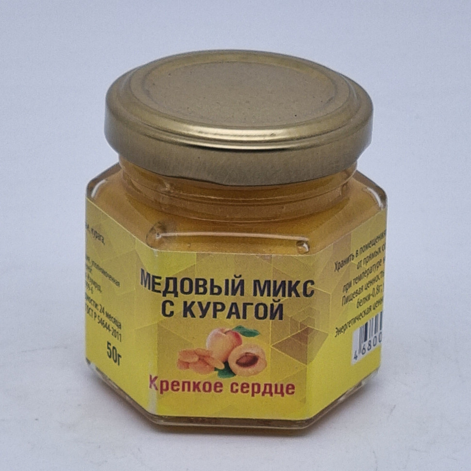 Мед микс курага "Крепкое сердце" 50гр