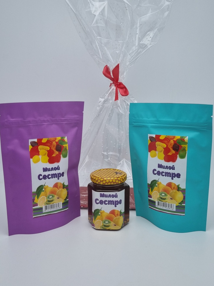 Набор чай, мармелад, мед Милой сестре