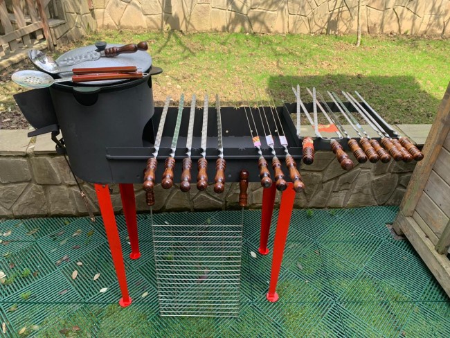 Разборный мангал - печь на 12л комплект №9 Разборный мангал - печь на 12л комплект №9