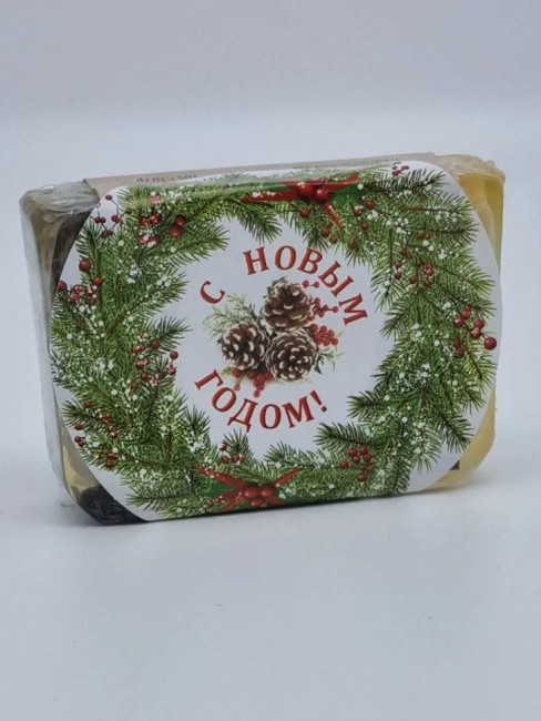 Мыло Золотая Мацеста "Черная глина с эфирным маслом апельсина" 100гр с новым годом