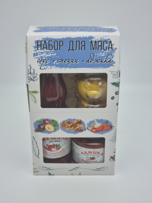 Набор для мяса 3 в1 ткемали, аджика, специи 634гр Набор для мяса 3 в1 ткемали, аджика, специи 634гр