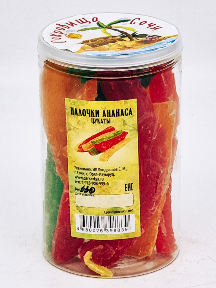 Ананас палочки микс 130гр в пэт