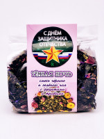 Подарок на 23 февраля чай черный и зеленый с добавками "Темная ночь" 100гр