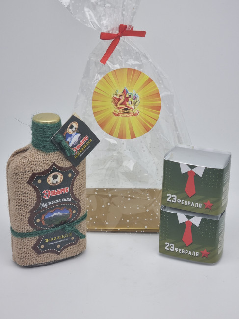 Набор 564 Праздничный чай черный, зеленый и бальзам Эльбрус с 23 февраля