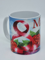 Подарочный набор с 8 марта зеленый чай с жасмином 110гр в кружке 300мл