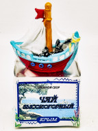 Краснополянский чай "Высокогорный" 40гр с сувениром парусник Крым