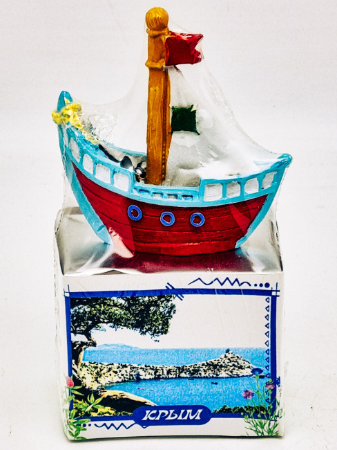 Краснополянский чай "Высокогорный" 40гр с сувениром парусник Крым