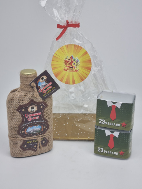 Набор 565 Праздничный чай черный, зеленый и бальзам Фишт с 23 февраля