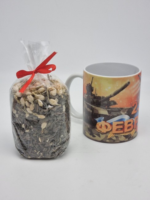 Кружка 250мл зеленый чай с жасмином 105гр с 23 февраля