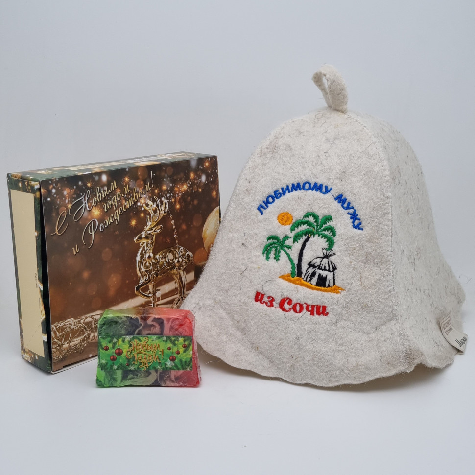 Набор для бани "Мужу" с новым годом