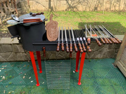 Разборный мангал - печь на 12л комплект №10