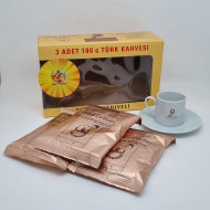 Подарочный набор " Mehmet Efendi" (1 чашка/блюдце, кофе 3шт*100гр) с 23 февраля