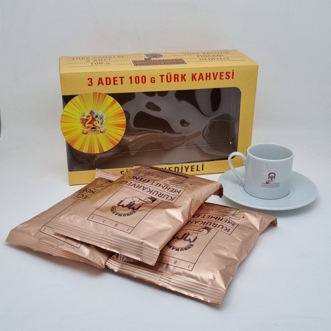 Подарочный набор " Mehmet Efendi" (1 чашка/блюдце, кофе 3шт*100гр) с 23 февраля