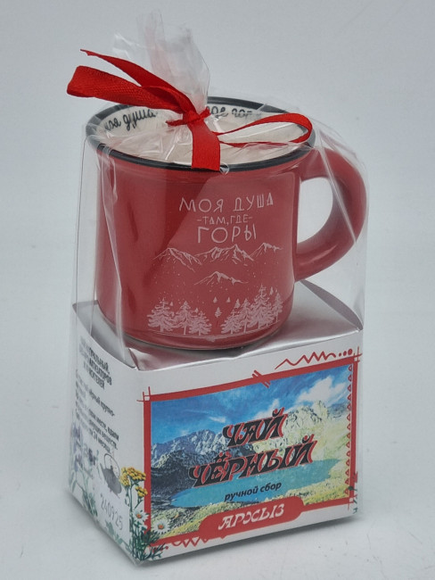 Чай черный ручной сбор 35гр + кружка мини Архыз Чай черный ручной сбор 35гр + кружка мини Архыз