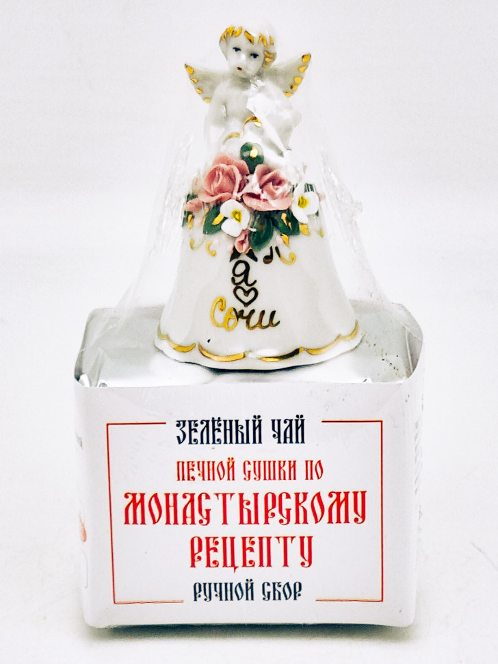 Зеленый чай печной сушки монастырский травник 40гр колокольчик с лепниной коллекционный фарфор