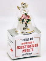 Зеленый чай печной сушки монастырский травник 40гр колокольчик с лепниной коллекционный фарфор