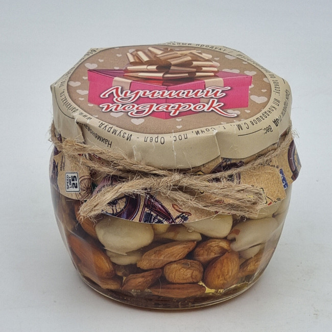 Мед с орехами ассорти 170гр лучший подарок Мед с орехами ассорти 170гр лучший подарок