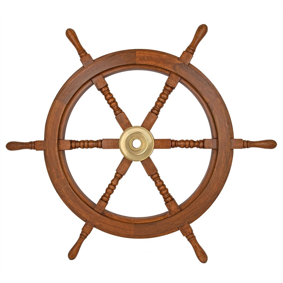 Штурвал деревянный диаметр 75см