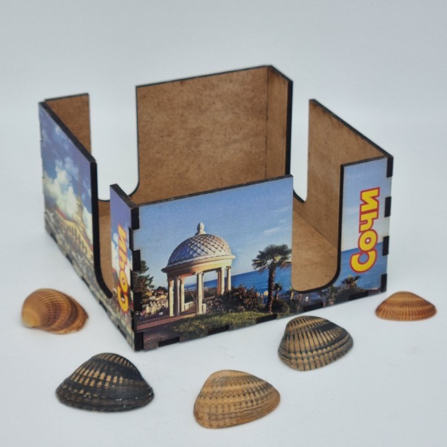 Салфетница деревянная квадратная пустая Салфетница деревянная квадратная пустая