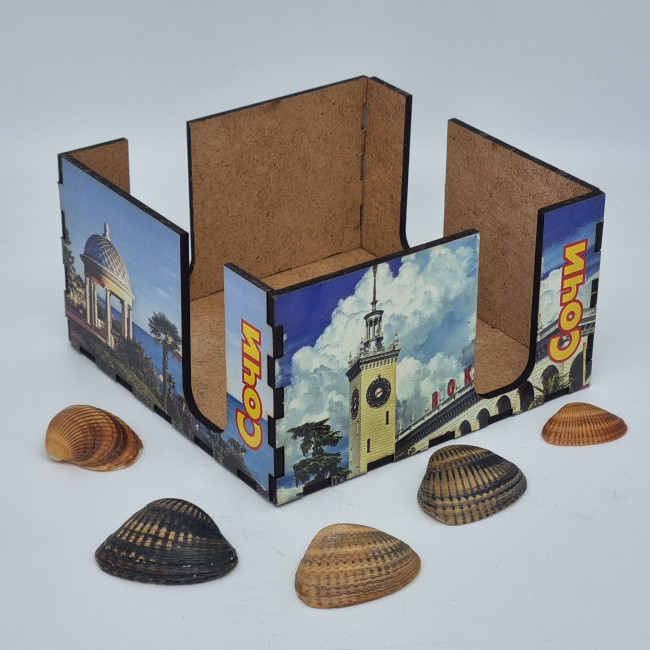 Салфетница деревянная квадратная пустая Салфетница деревянная квадратная пустая