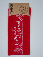 Полотенце махровое малиновое "Бабушке из Сочи" 35*60