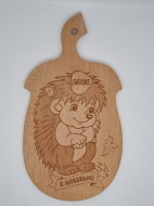 Доска разделочная буковая желудь Бабушке с любовью