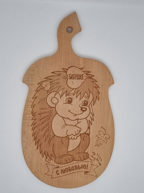 Доска разделочная буковая желудь Бабушке с любовью Доска разделочная буковая желудь Бабушке с любовью