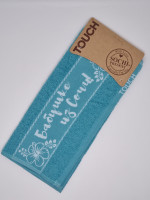 Полотенце махровое бирюза "Бабушке из Сочи" 35*60