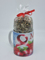 Подарочный набор с 8 марта краснополянский чай Имбирный для иммунитета 100гр в кружке 300мл