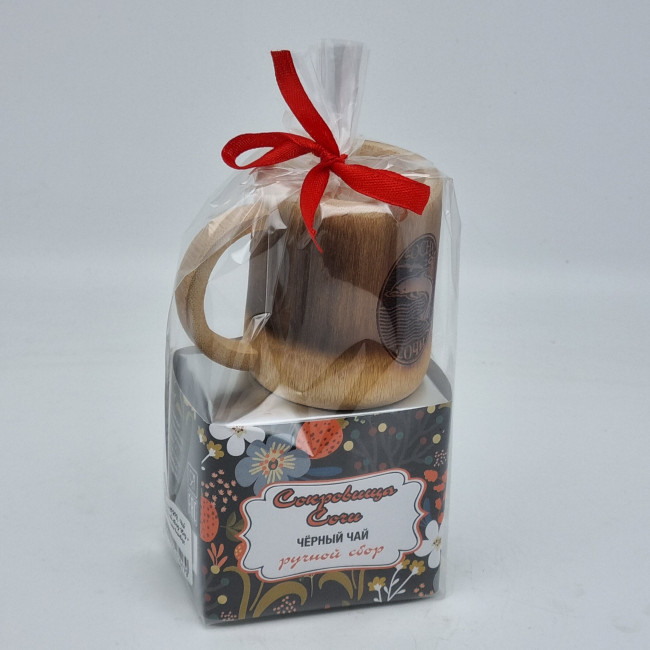 Чай черный ручной сбор 35гр + кружка мини бамбук