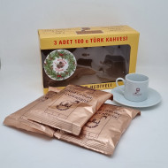 Подарочный набор " Mehmet Efendi" (1 чашка/блюдце, кофе 3шт*100гр) с новым годом