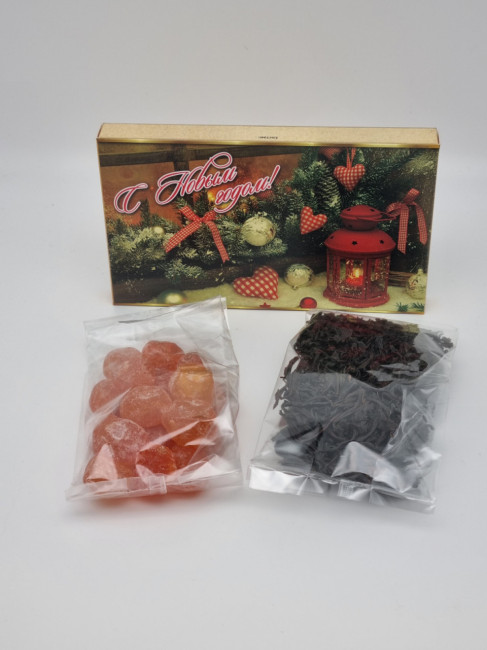 Набор Праздничный чёрный чай и кумкват с новым годом Набор Праздничный чёрный чай и кумкват с новым годом