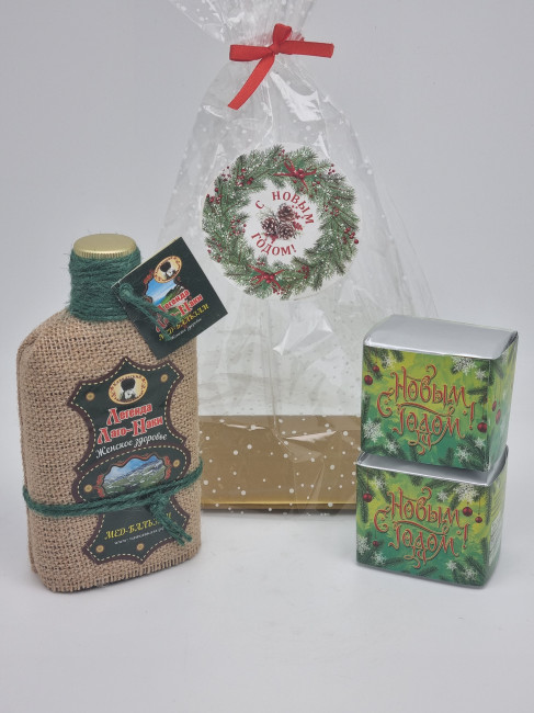 Набор 566 Праздничный чай черный, зеленый и бальзам Лаго-Наки с новым годом Набор 566 Праздничный чай черный, зеленый и бальзам Лаго-Наки с новым годом