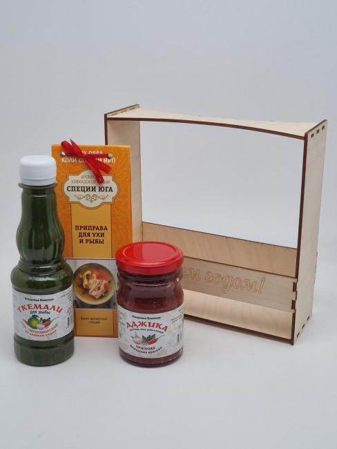 Ассорти для рыбы "Соус, аджика, смесь специй" №1 с новым годом Ассорти для рыбы "Соус, аджика, смесь специй" №1 с новым годом