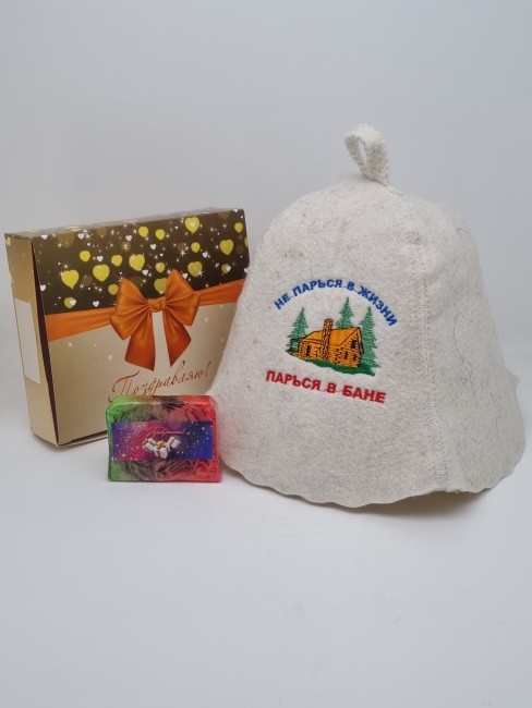 Набор для бани "Не парься в жизни, парься в бане" лучший подарок Набор для бани "Не парься в жизни, парься в бане" лучший подарок