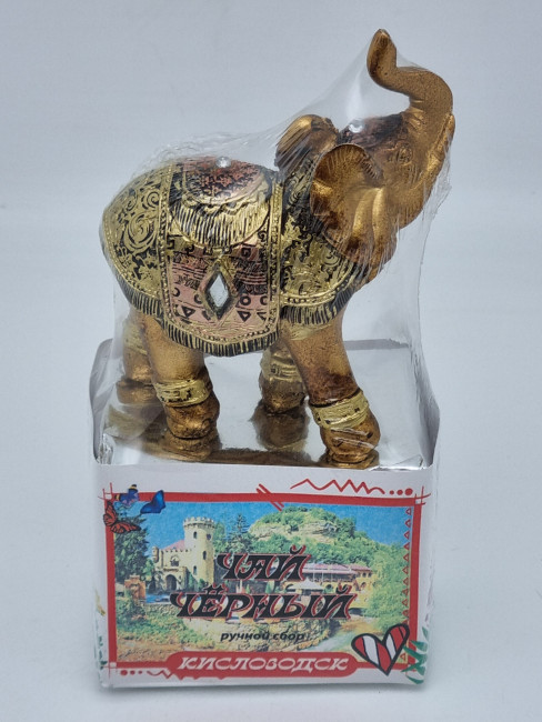 Чай черный ручной сбор 35гр с сувениром слон Кисловодск