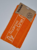 Полотенце махровое оранжевое "Подарочек из Сочи Кот с мороженым" 30*50 Полотенце махровое оранжевое "Подарочек из Сочи Кот с мороженым" 30*50