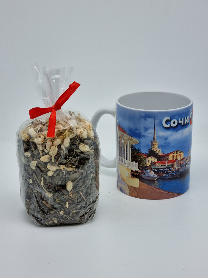 Зеленый чай с жасмином 105гр в кружке 200мл Олимпийский парк