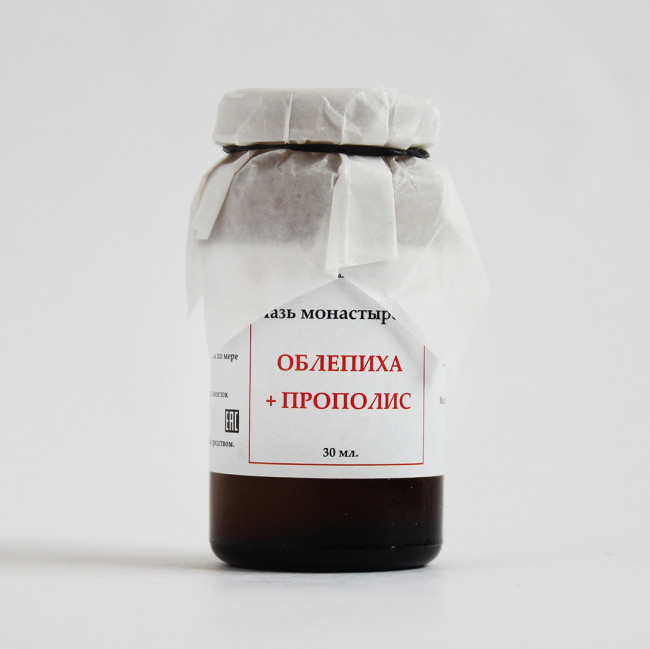 Мазь "Облепиха и прополис" Монастырская аптека 30мл стекло