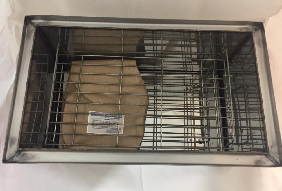 Коптильня из нержавеющей стали с гидрозатвором двухярусная