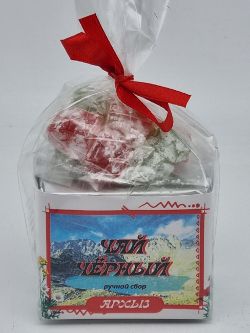 Чай черный ручной сбор 35гр +лукум 50гр Архыз