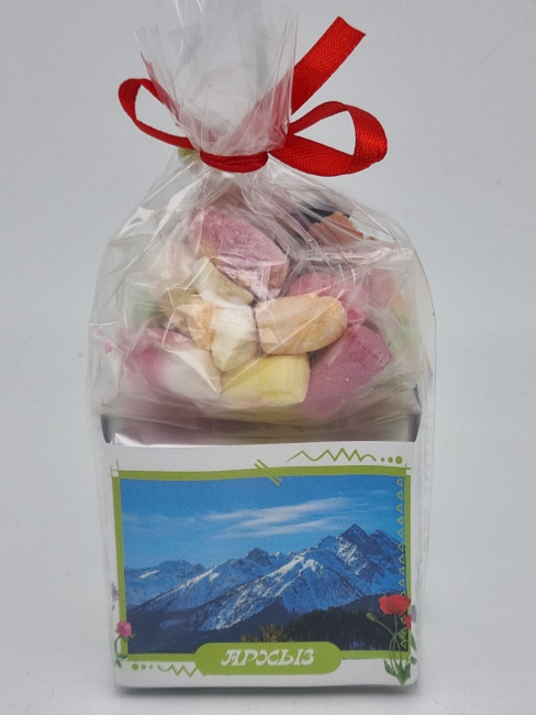 Краснополянский чай "Высокогорный" 40гр + парварда 50гр Архыз с магнитом лыжник 1