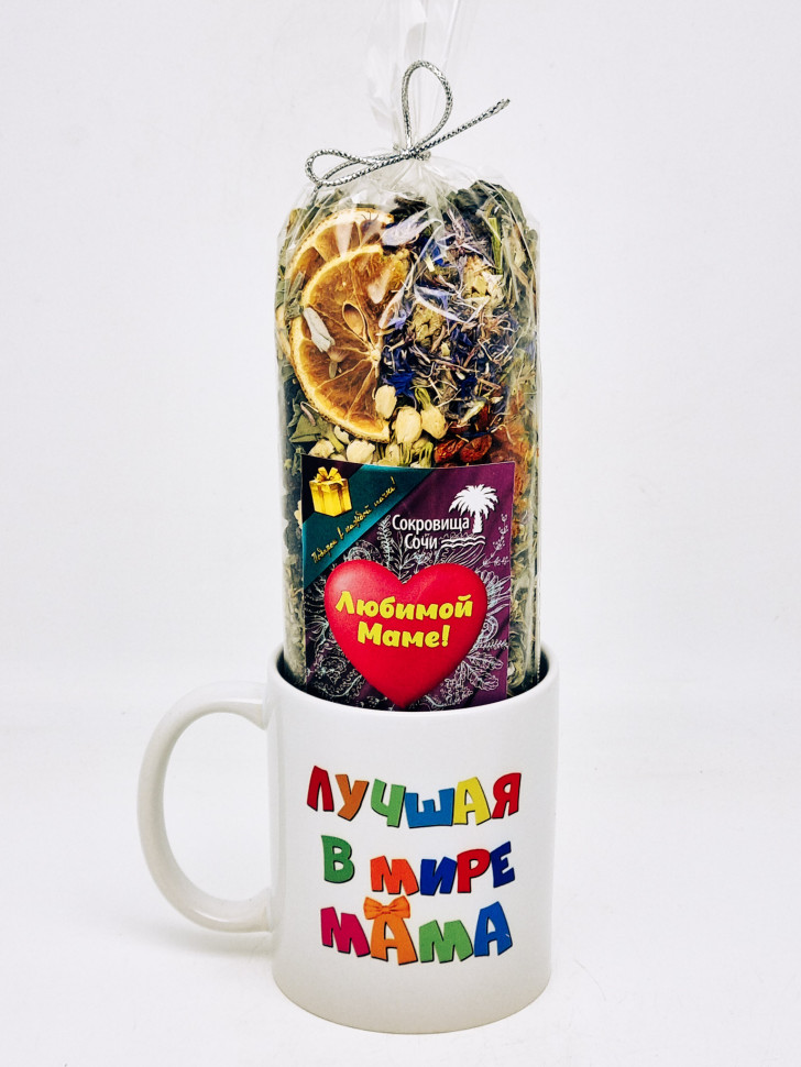 Подарочный набор маме краснополянский чай "Букет здоровья" 100гр в кружке 300мл