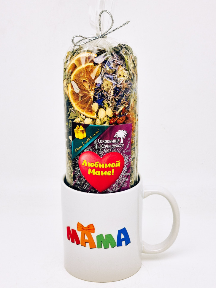 Подарочный набор маме краснополянский чай "Букет здоровья" 100гр в кружке 300мл